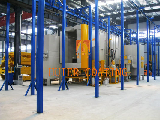 Línea de recubrimiento de polvo electrostático industrial con funcionamiento automático