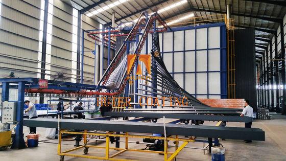 Línea automática de recubrimiento en polvo con uniforme para la hierrería