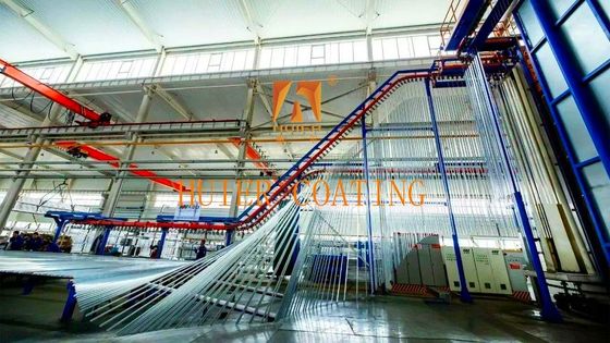 Estructura modular Línea de recubrimiento automático de polvo de cambio rápido de color para superficies de aleación de aluminio